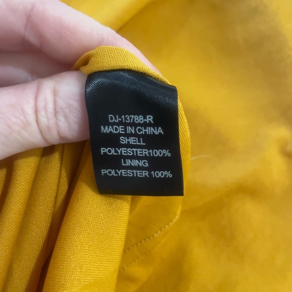 Boutique Fall-Colored Golden Yellow Dress - Picture 7 of 7